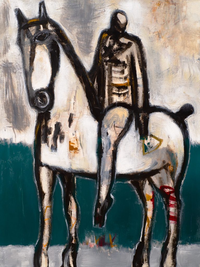White Horse With Rider