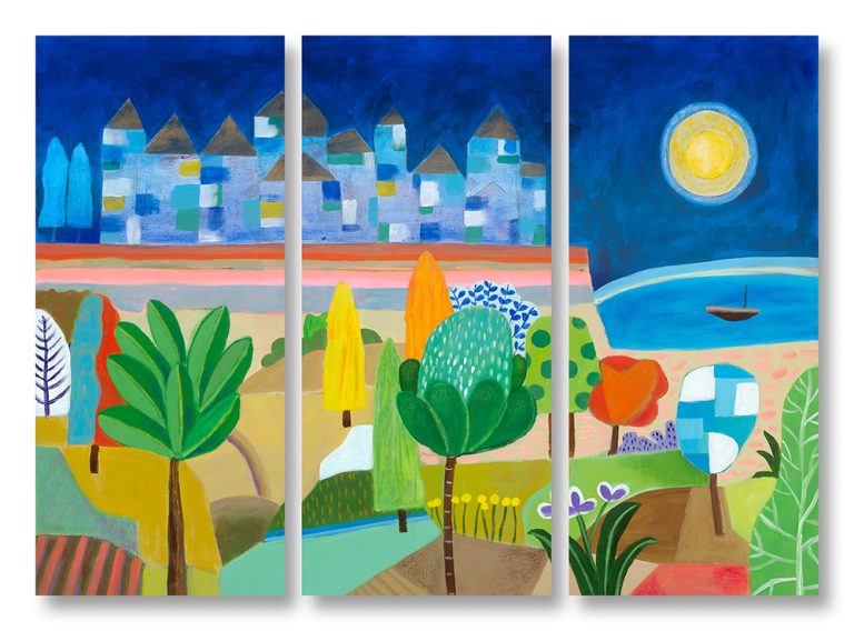 Deep Blues 1 triptych