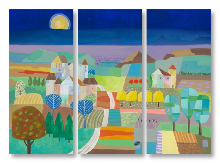 Deep Blues 2 triptych