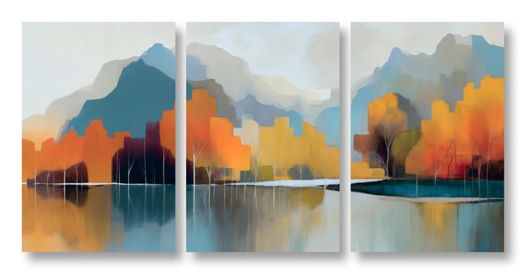 Abstract Autumn 1 triptych