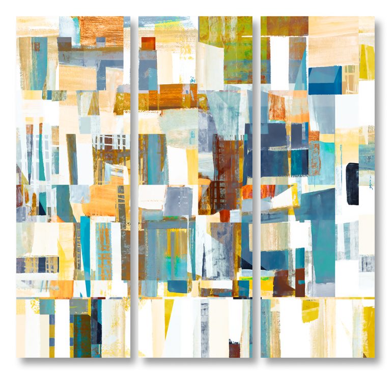 Mid Century Mosaic Triptych