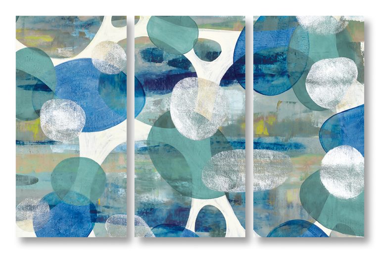 Turquoise Stones 1 Triptych